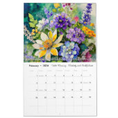 Calendrier Belles fleurs de mois de naissance peintes (Feb 2026)
