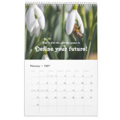 Calendrier Belles fleurs et citations de motivation calendrie (Feb 2027)