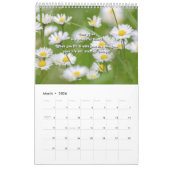 Calendrier Belles fleurs et citations de motivation calendrie (Mar 2026)