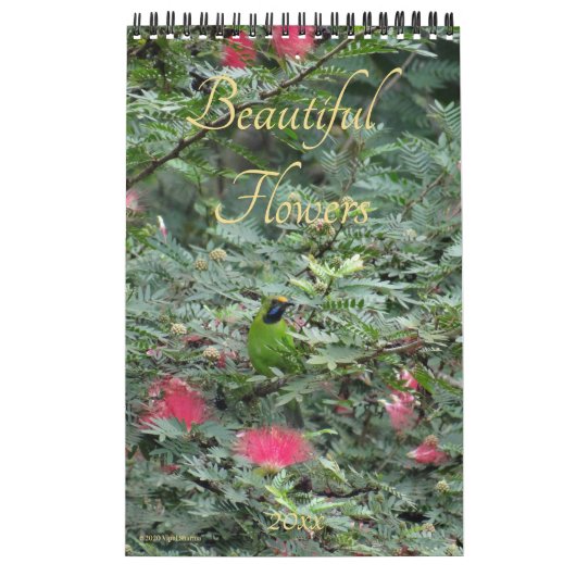 Calendrier Belles fleurs Nature Photographie 2026 Mur (Protection)