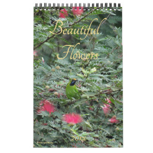 Calendrier Belles fleurs Nature Photographie 2026 Mur