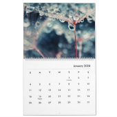 Calendrier Belles gouttes d'eau de la nature sur les fleurs P (Jan 2026)