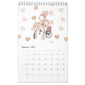 Calendrier Belles illustrations Douce personnalisée (Feb 2027)