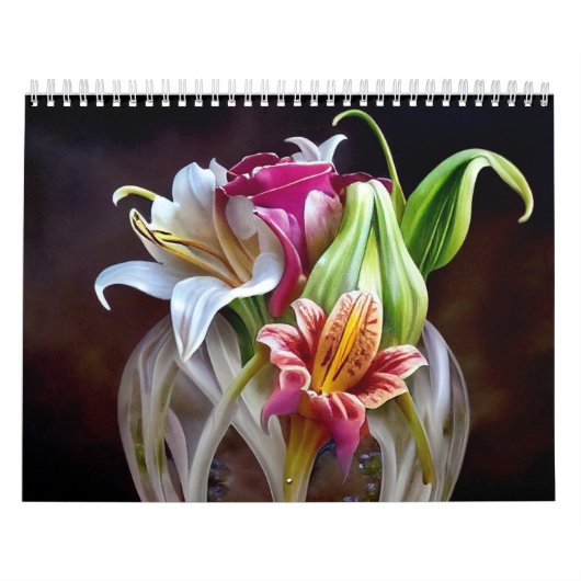 Calendrier Belles images de fleurs AI King Protea Lys (Protection)