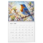 Calendrier Belles peintures d'oiseaux (Mar 2027)