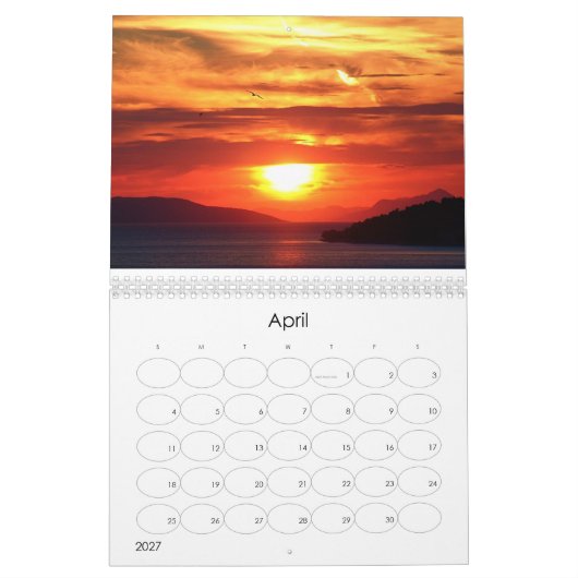 Calendrier Belles photos de coucher de soleil (Apr 2027)