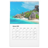 Calendrier Belles plages de Maurice & Les Seychelles (Feb 2026)