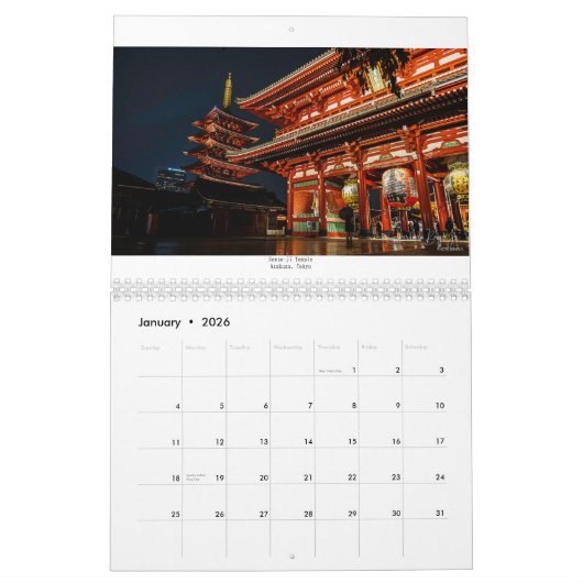 Calendrier Best of Japan - 2026 Calendar (Jan 2026)