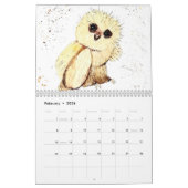 Calendrier Bêtes mignonnes Aquarelle Écureuil Forêt de renard (Feb 2026)