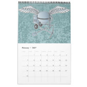 Calendrier Béton bleu-gris (Feb 2027)
