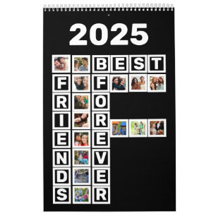 Calendrier BFF Best Friends Forever 27 Photo Collage Modèle