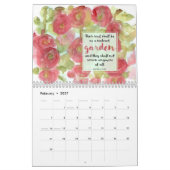 Calendrier Bible Garden Scriptures Watercolor Flower Fruit  (Feb 2027)