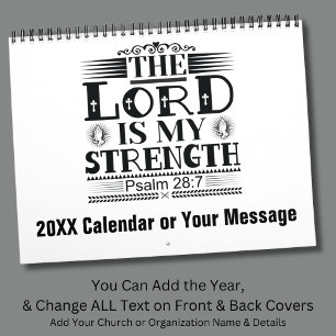Calendrier Bible Verse Christian Citations Black White Calend