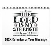 Calendrier Bible Verse Christian Citations Black White Calend (Protection)
