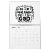 Calendrier Bible Verse Christian Citations Black White Calend (Feb 2026)