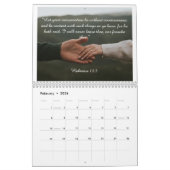 Calendrier  Bible Verse Gold Cross Arched Photo Gallery (Feb 2026)