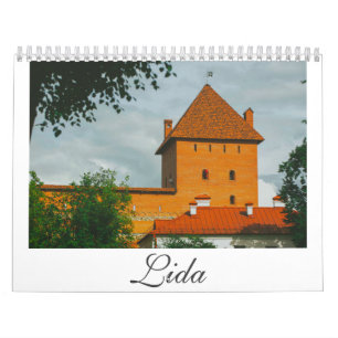 Calendrier Biélorussie Lida Architecture Paysage Ville Rues