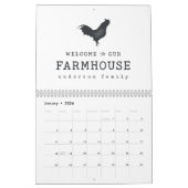 Calendrier Bienvenue dans notre ferme Country Rustic Rooster (Jan 2026)