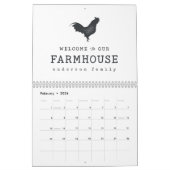 Calendrier Bienvenue dans notre ferme Country Rustic Rooster (Feb 2026)