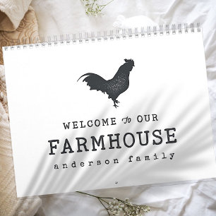 Calendrier Bienvenue dans notre ferme Country Rustic Rooster