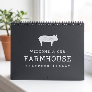 Calendrier Bienvenue dans notre ferme pays porc rustique porc