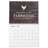 Calendrier Bienvenue dans notre ferme Pays rustique Bois (Feb 2026)