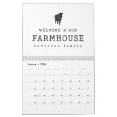 Calendrier Bienvenue dans notre ferme Pays Rustique Vache (Jan 2026)