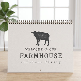Calendrier Bienvenue dans notre ferme Pays Rustique Vache