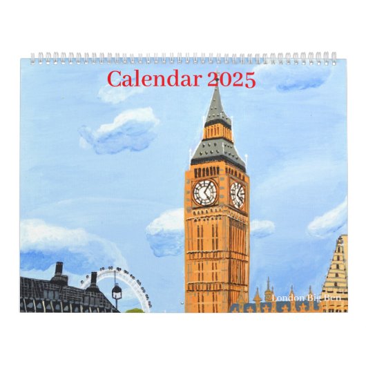 Calendrier Big Ben de Londres 2025 (Protection)