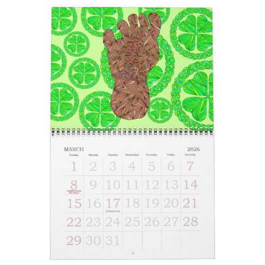 Calendrier Bigfoot Sasquatch Cryptid Geek 20XX (Mar 2026)