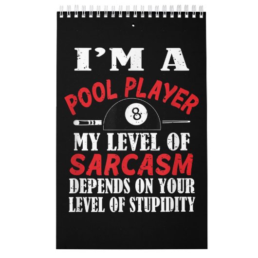 Calendrier Billiard Gift Billiards Pool Snooker, Sarcasm Funn (Protection)