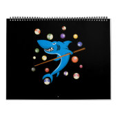 Calendrier Billiard Shark 8 Ball Player Table Bue Stick (Protection)