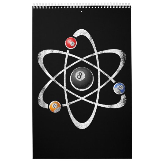 Calendrier Billiards Pool Hall Sport Atom Science (Protection)