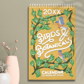 Calendrier Birds and Botanicals Illustrations 2026 Vintage
