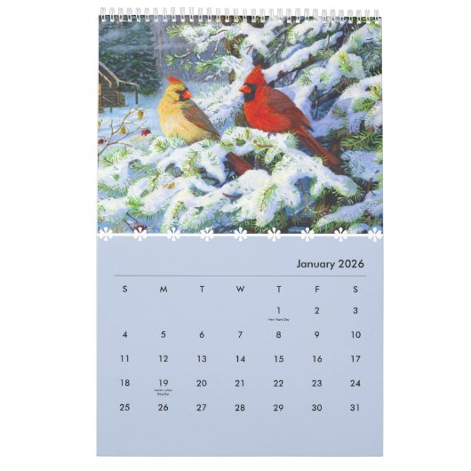 Calendrier Birds of a Feather Calendar 2024 (Jan 2026)