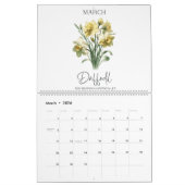 Calendrier Birth Month Flower (Mar 2026)