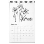 Calendrier Birth Month Flowers Calendar (Mar 2026)