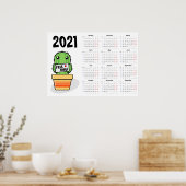 Calendrier Bisous Gratuits 2021 Affiche - début lu (Cuisine)