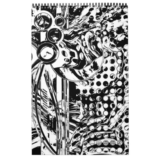 Calendrier Black and White Geometric Art 20 (Protection)