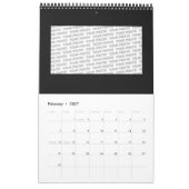 Calendrier Black and White Geometric Art 25 (Feb 2027)