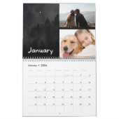 Calendrier Black And White Modern 2 Photo 2024 (Jan 2026)