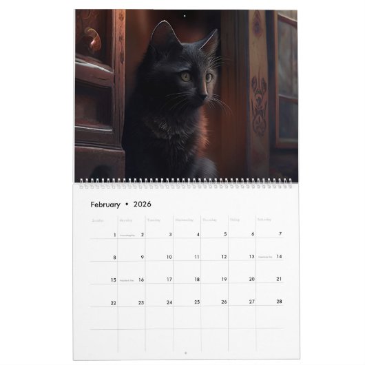 Calendrier  Black Cat (Feb 2026)