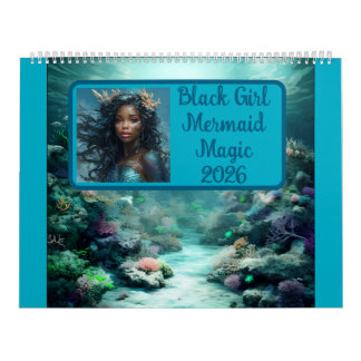 Calendrier Black Girl Mermaid Magic 2026