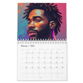 Calendrier Black Kings Melanin Hommes Afrocentrique Bruh Drea (Feb 2026)