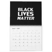 Calendrier Black Lives Matter noir blanc typographie moderne (Mar 2027)