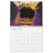 Calendrier Black queen queen melanin femmes or amour (Feb 2026)