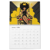 Calendrier Black queen queen melanin femmes or amour (Jan 2026)
