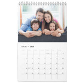 Calendrier Black & White Scrapbook Custom Family Photo 2026  (Jan 2026)
