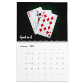 Calendrier Blackjack - Bonne chance! personnalisable (Feb 2026)