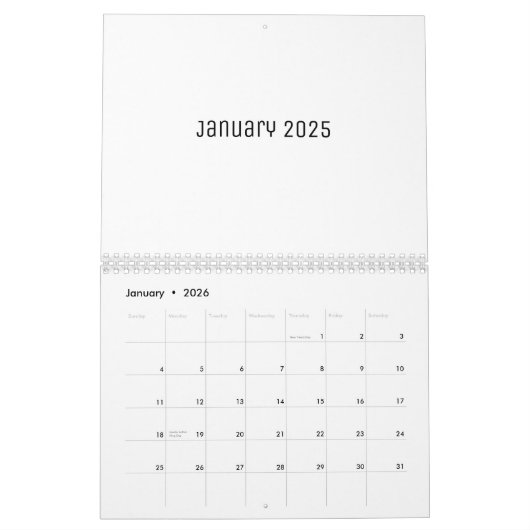 Calendrier blanc (Jan 2026)